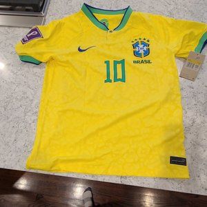 2022 Brazil National Soccer Team Home Jersey - #10 Neymar Jr.